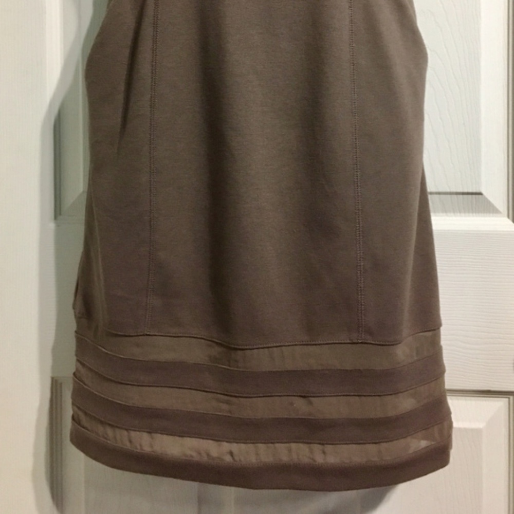 π₯π BCBG Beige Sheath Dress w Mesh Detailing β¨ - Picture 4 of 7